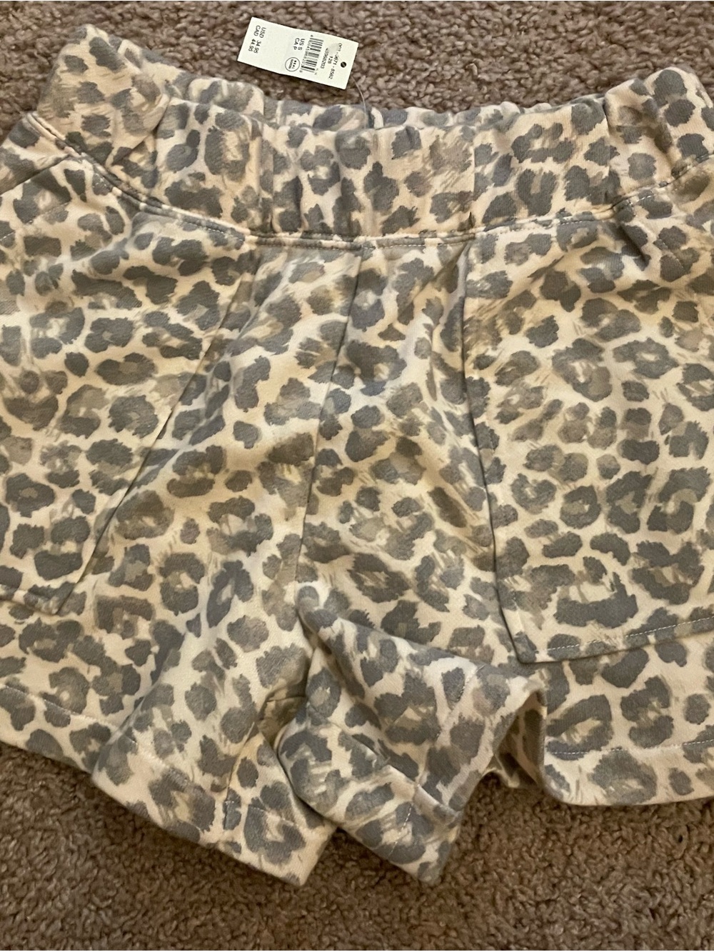 aerie Leopard-Print Skort in Gray and Cream